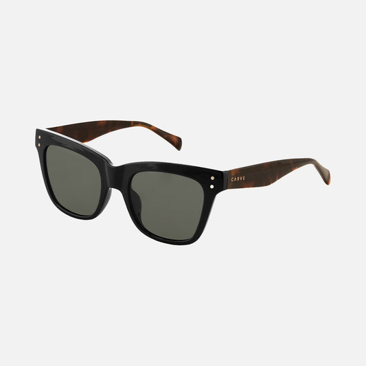 Leopold - Gloss black Muted Tort Temples Grey Lens