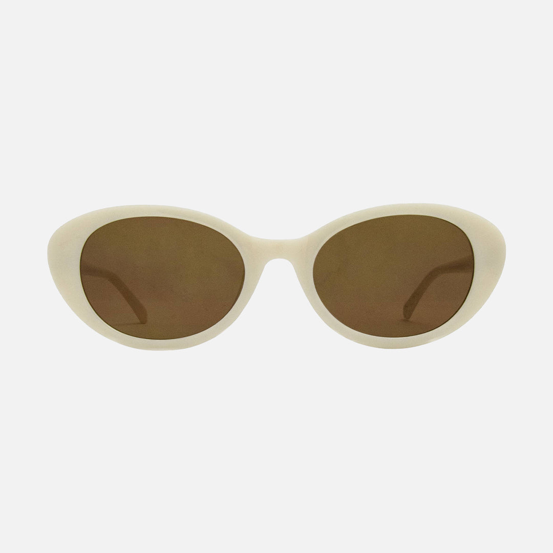 Billie - Gloss Alabaster Frame Brown Lens