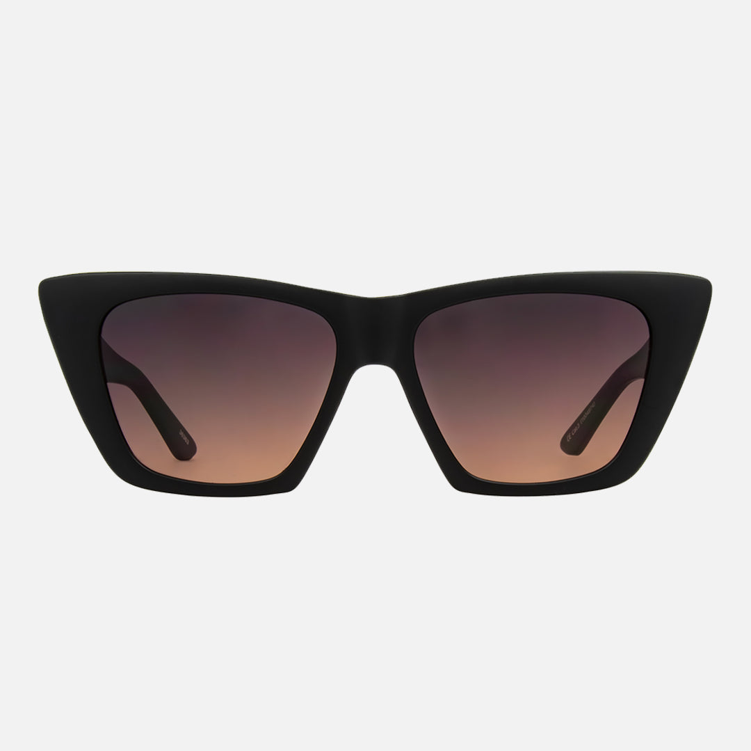 York - Matte Black Frame with Grey Pink Gradient Lens