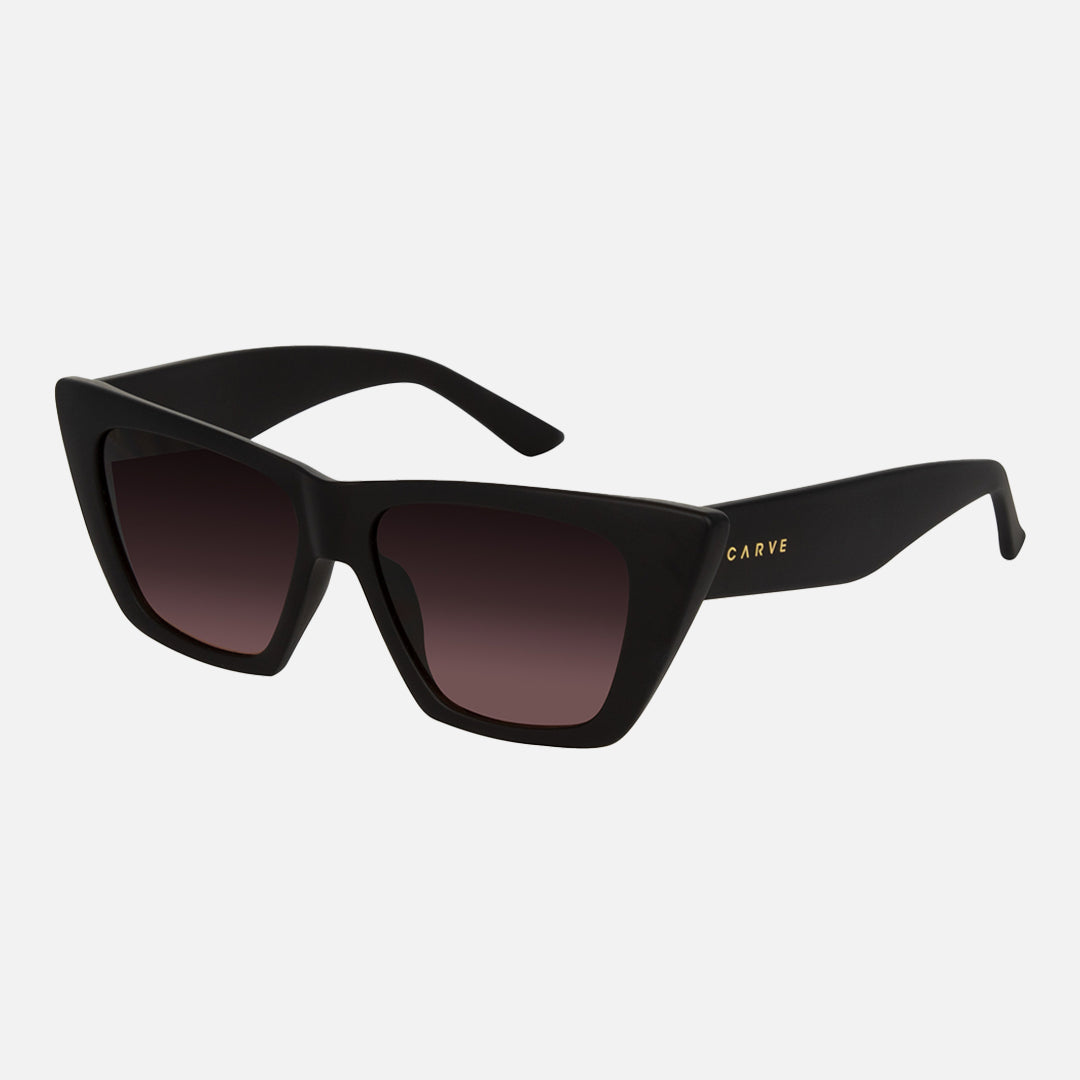 York - Matte Black Frame with Grey Pink Gradient Lens