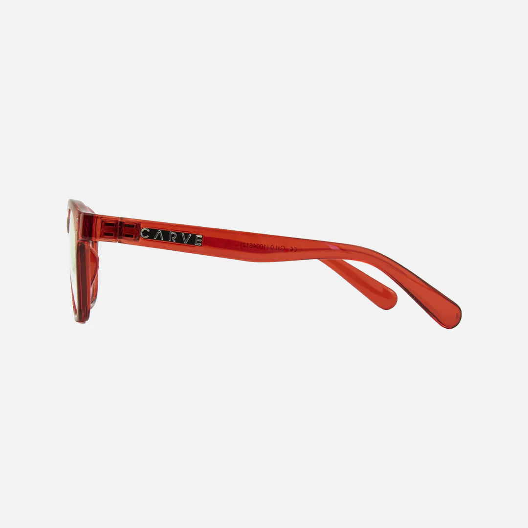 Havana Jr - Blue Light Glasses Gloss Crystal Red Frame