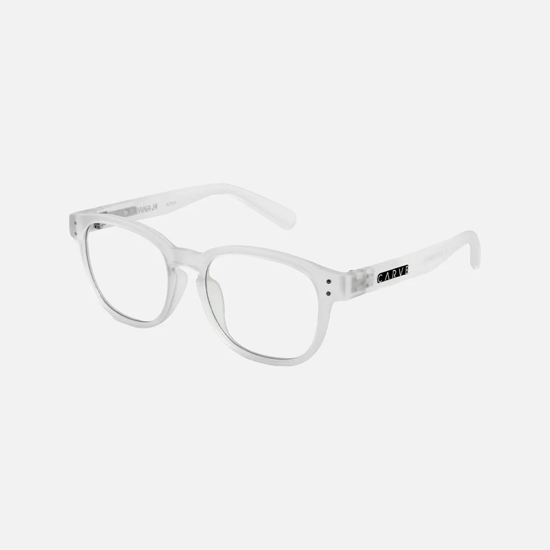 Havana Jr - Blue Light Glasses Matte Translucent Clear Frame