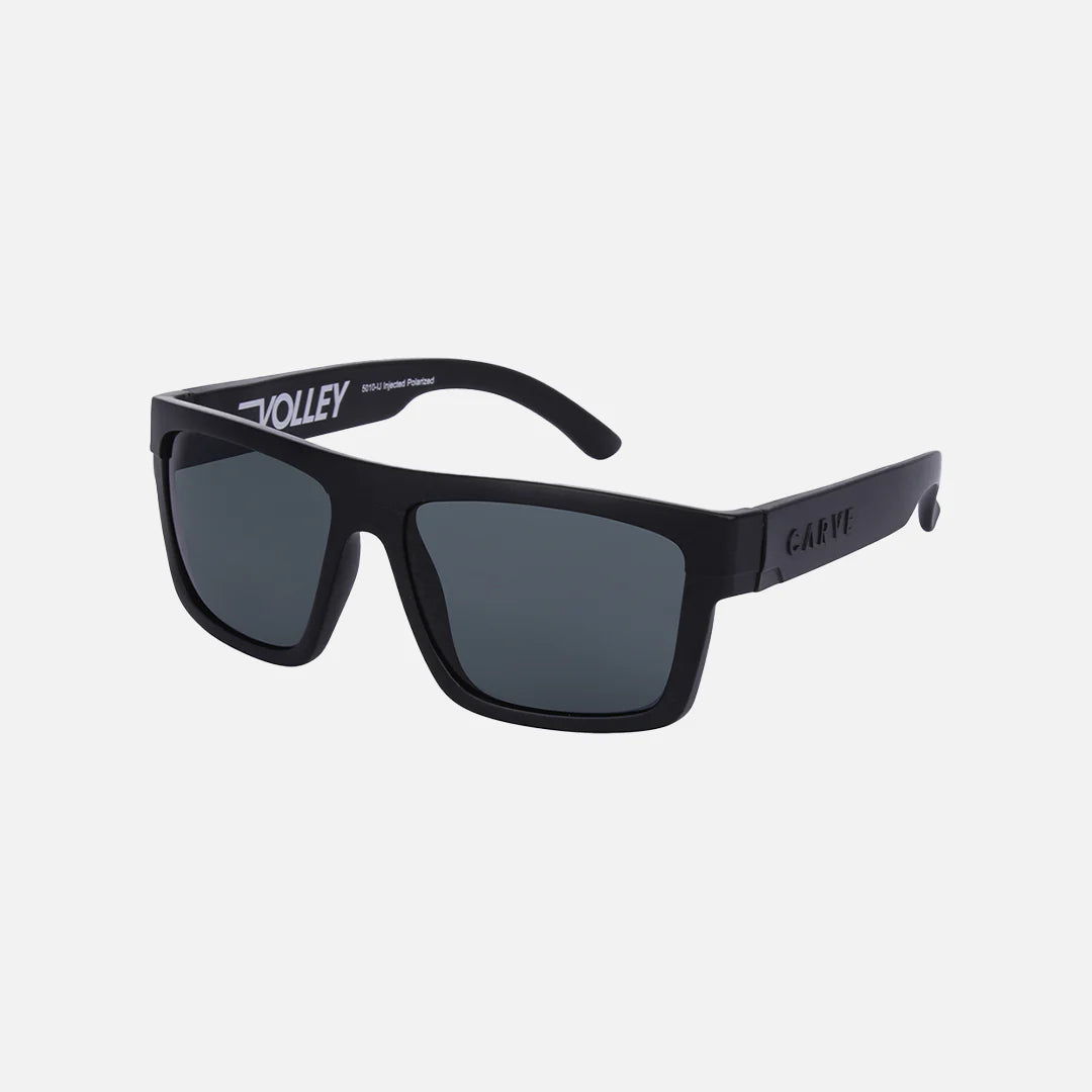 Volley - Floating Matte Black Frame with Gray Injected Polarized Hydrophobic Lens
