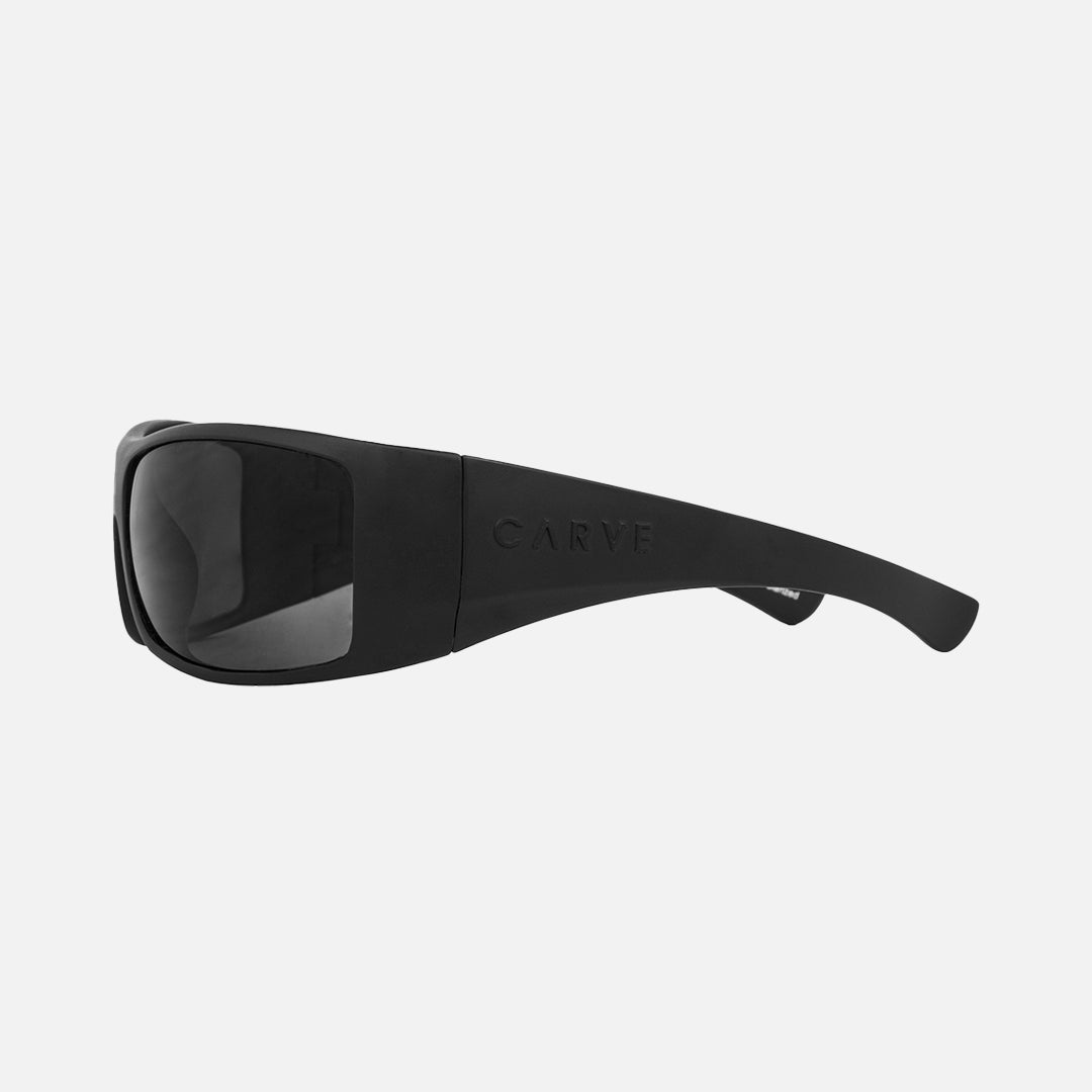 Wolfpak -  Floating Matte Black Frame Gray Injected Polarized Lens