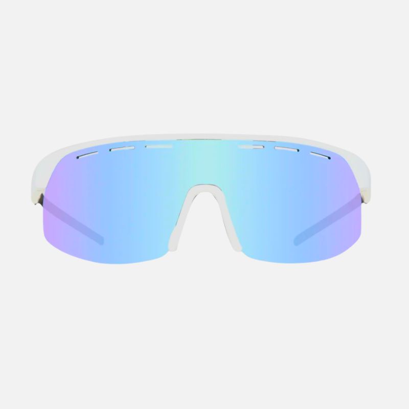 Velocity - Gloss White with Blue Iridium Vented Lens
