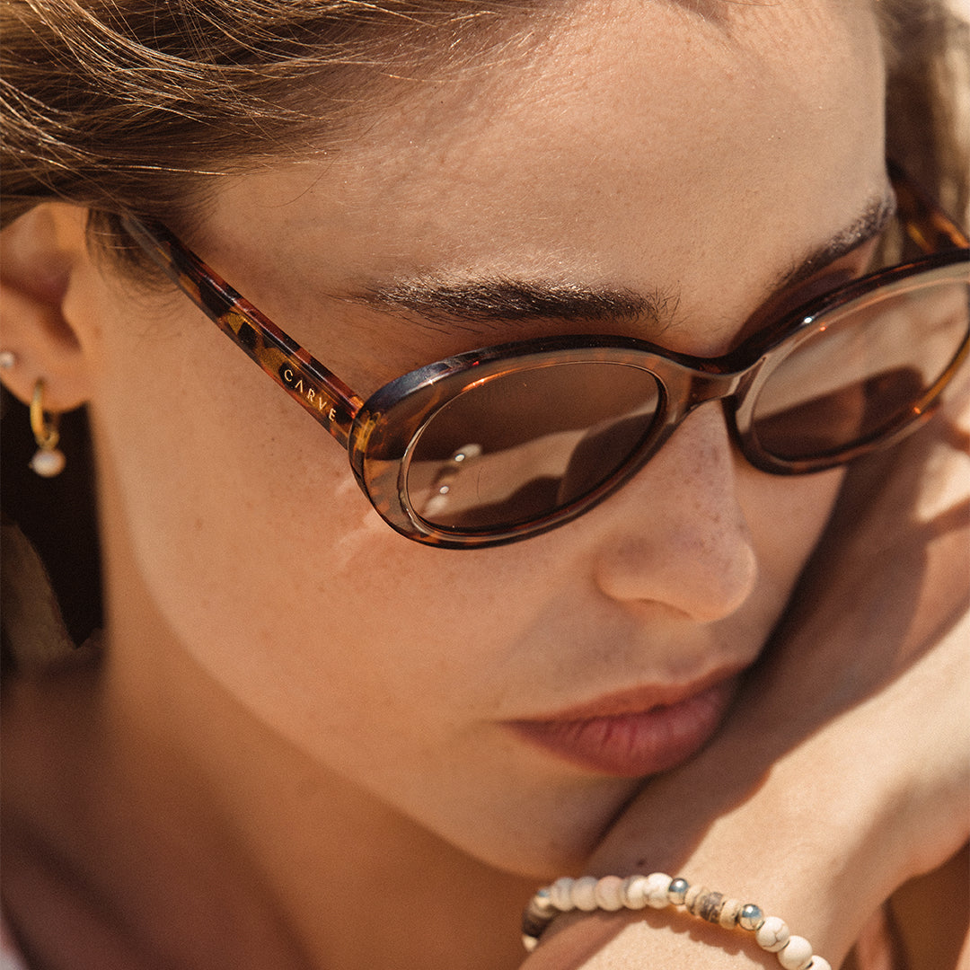 Billie - Dark Amber Tort with Brown Gradient Lens