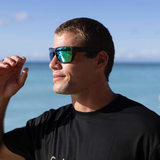 Carbon - Matte Black Frame - Polarized Mineral Glass Green Iridium Lens