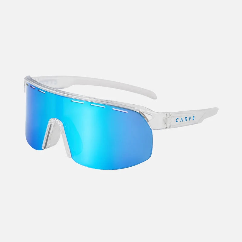 Velocity - Clear Frame with Gray Lens with Blue Iridium Plus Venting