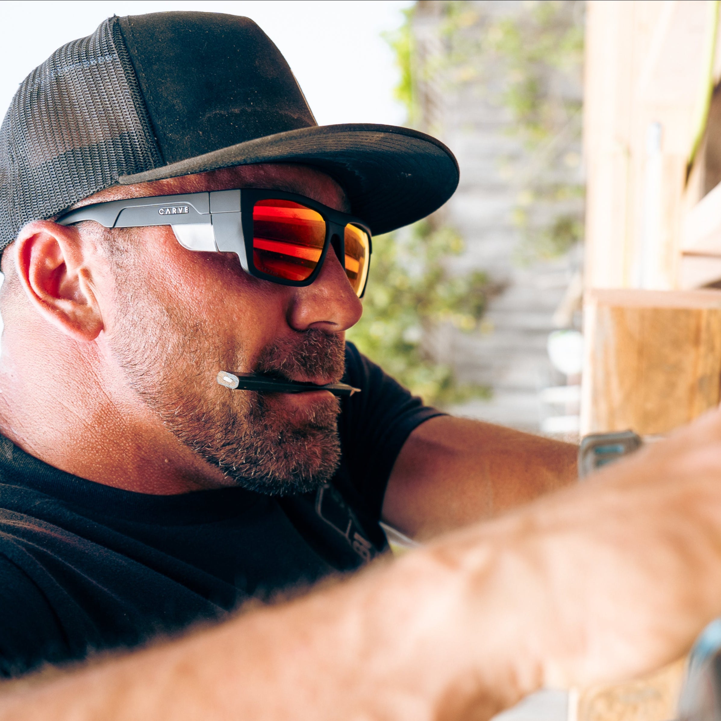 Volley Z87 - Safety Matte Black Frame - Gray Red Iridium Polarized Lens