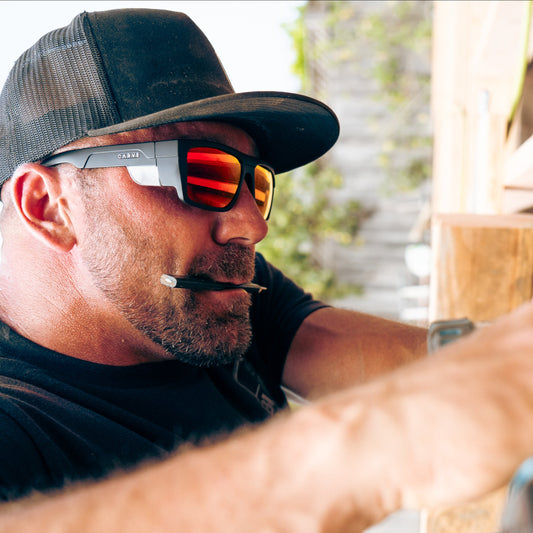 Volley - Safety Matte Black Frame - Gray Red Iridium Polarized Lens