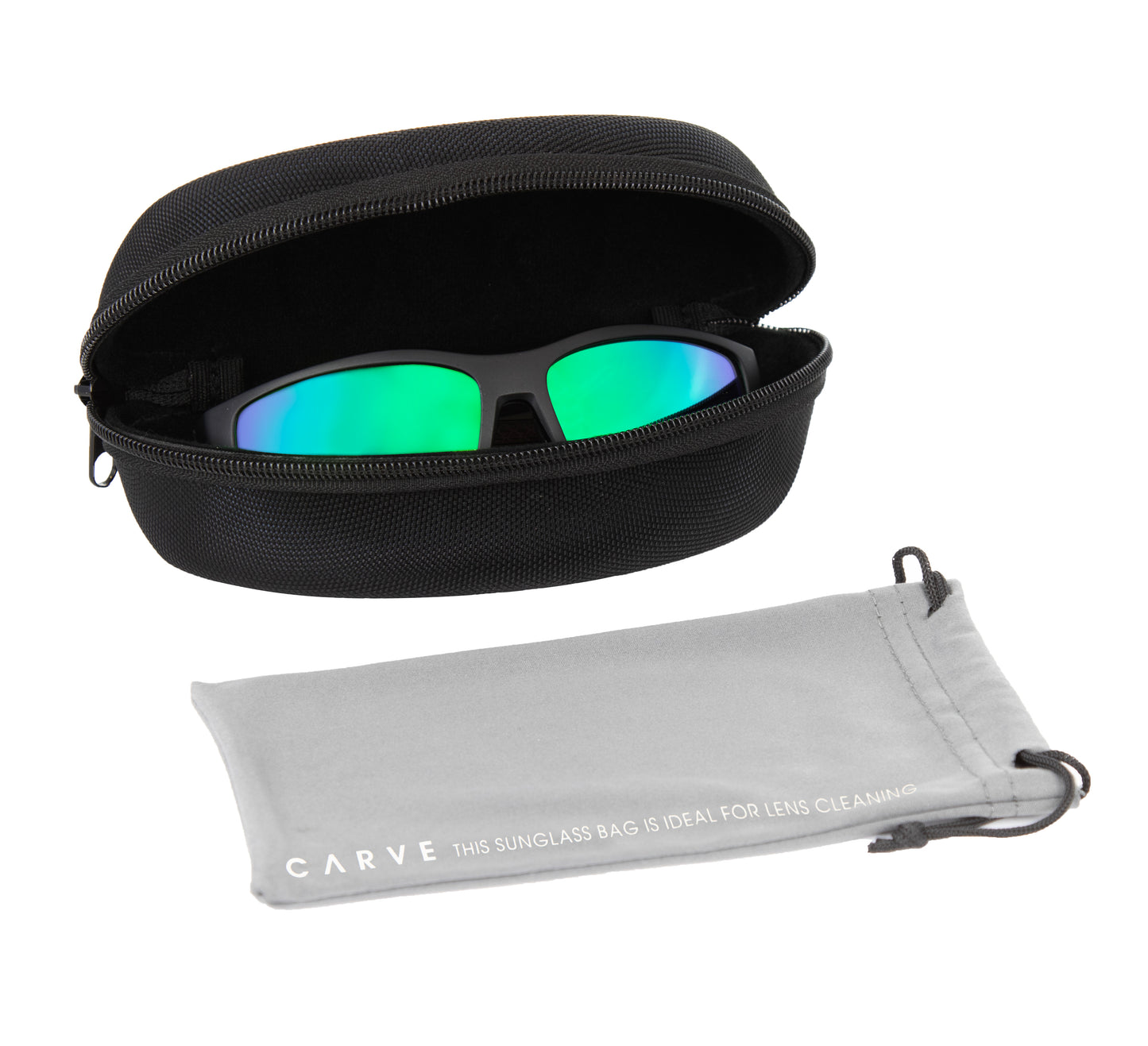 Carbon - Matte Black Frame - Polarized Mineral Glass Green Iridium Lens