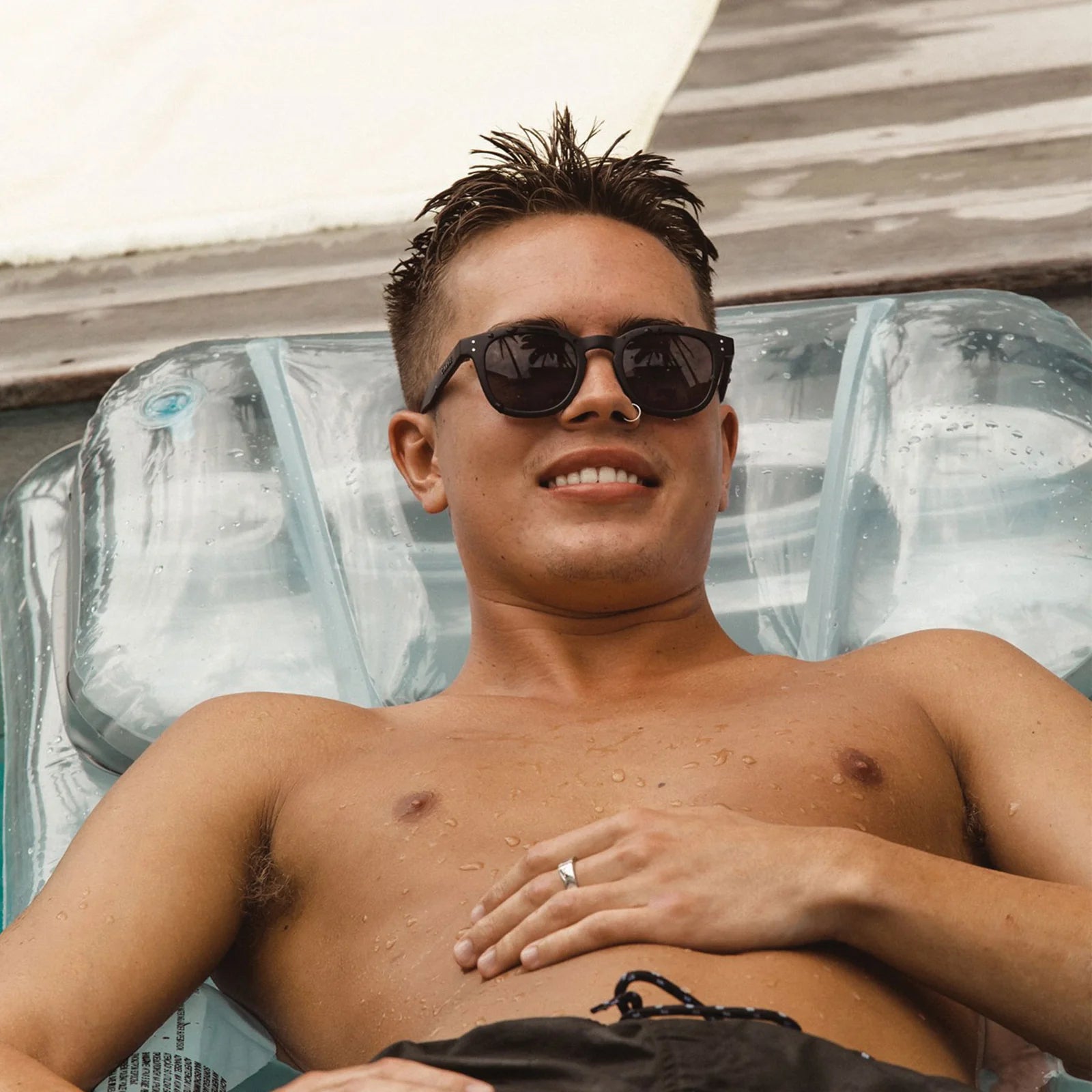 Havana - Matte Black Frame with Grey Injected Polarized Lens