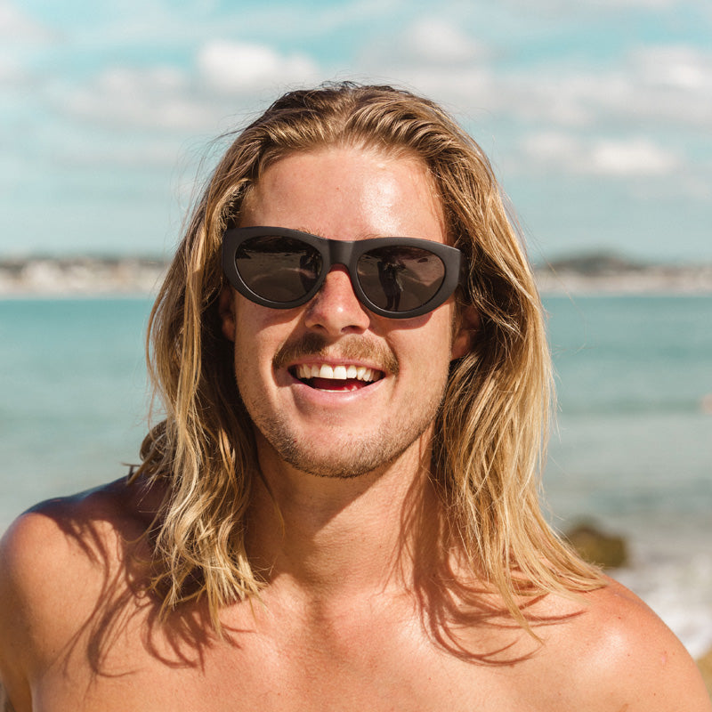 Montana - Gloss Black Dark Grey Injected Polarized Lens