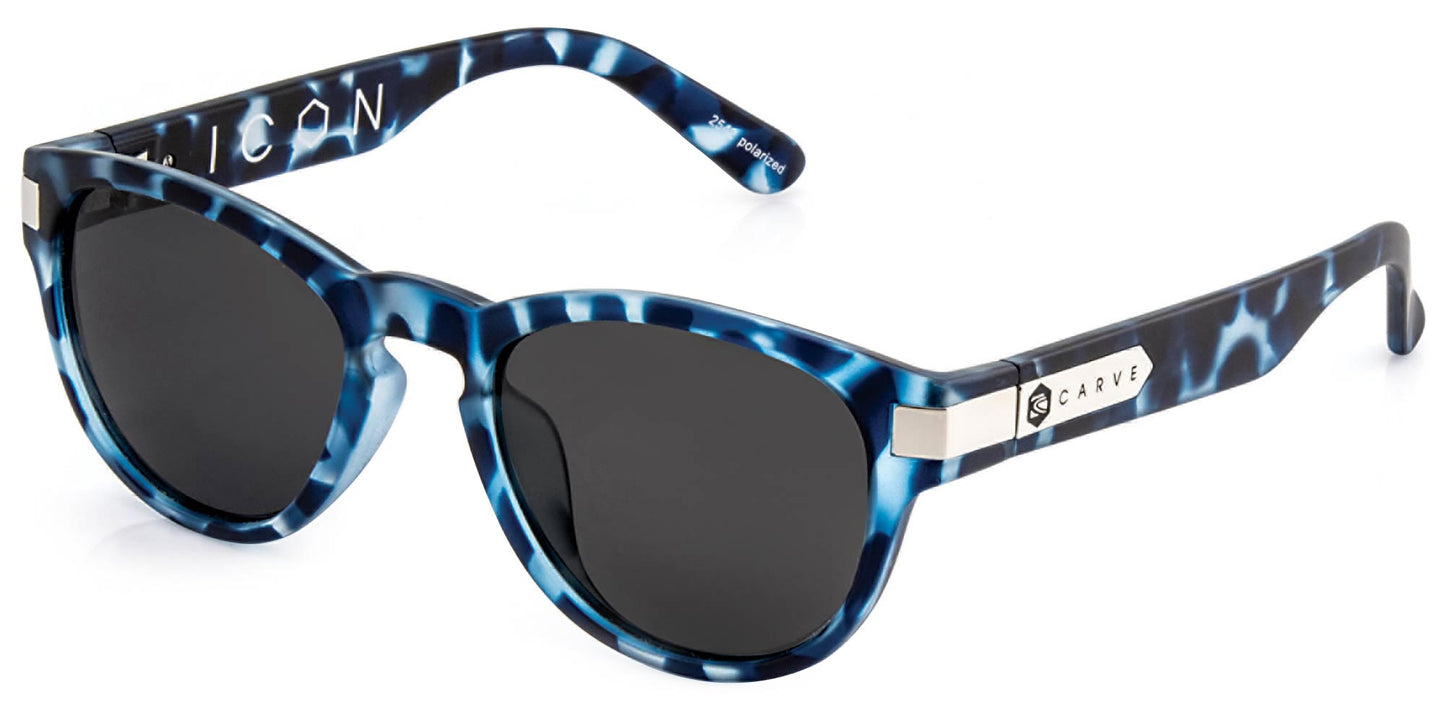 Icon - Polarized Matte Blue Tort Frame Sunglasses