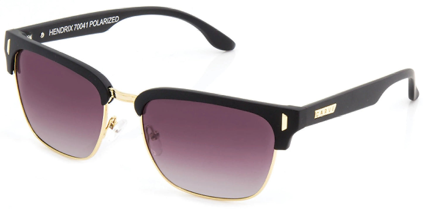 Hendrix - Polarized Matte Black / Gold Frame Sunglasses