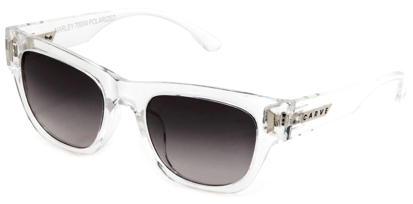 Marley - Polarized Gloss Clear Frame Sunglasses