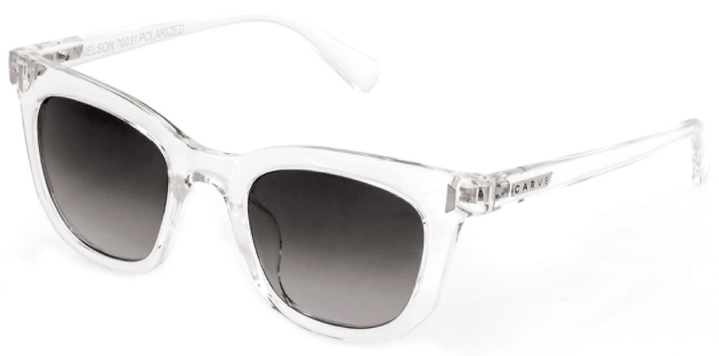 Nelson - Polarized Gloss Clear Frame Sunglasses