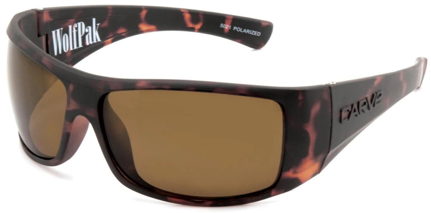 Wolfpak - Injected Polarized Matte Tort Frame Floating Sunglasses