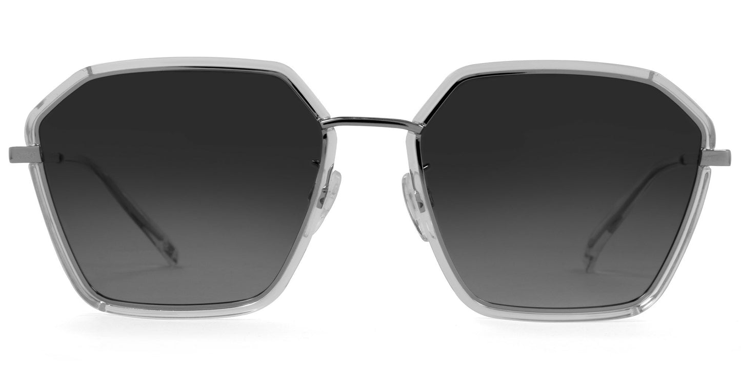 Bardot - Polarized Clear Crystal Frame Sunglasses