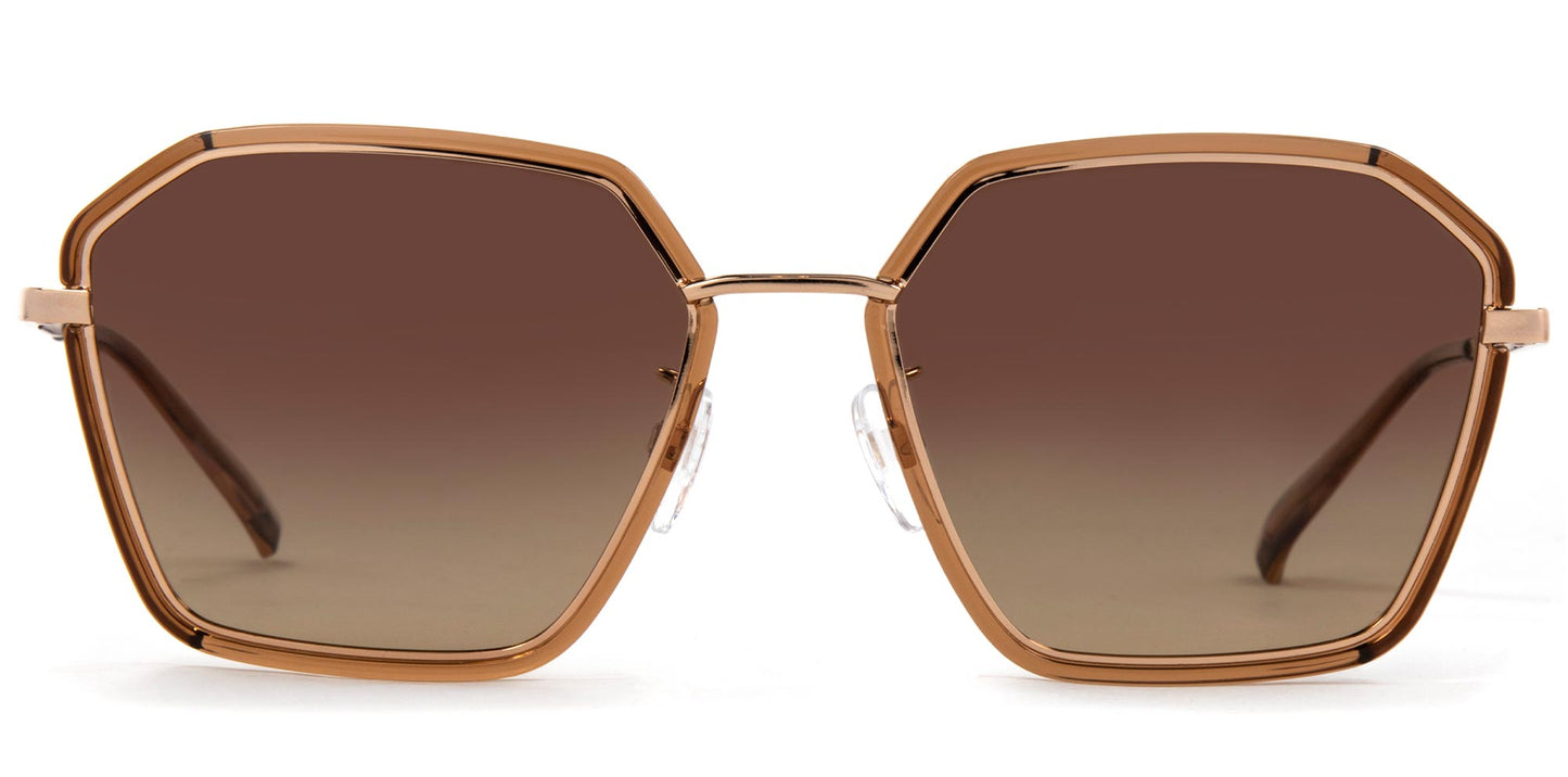 Bardot - Polarized Crystal Champange Frame Sunglasses