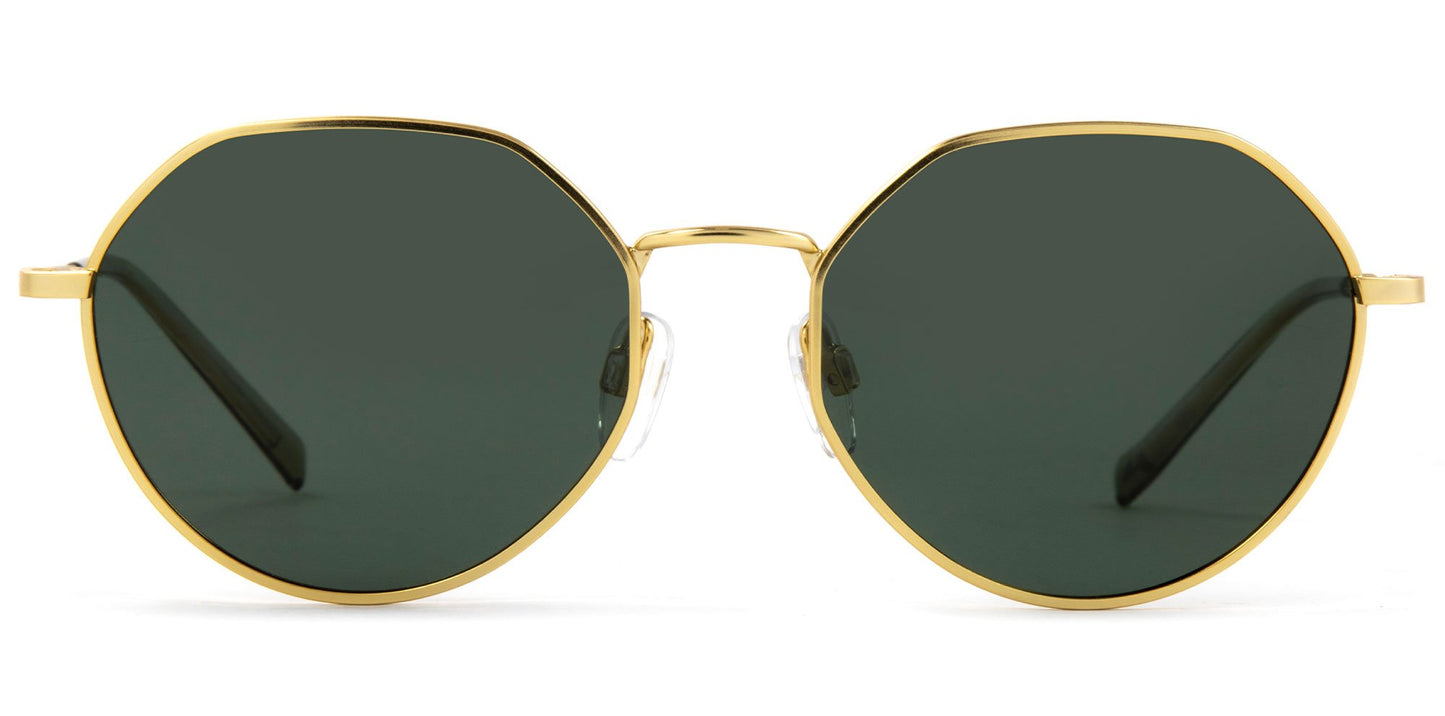 Harper - Polarized Matte Gold Frame Sunglasses