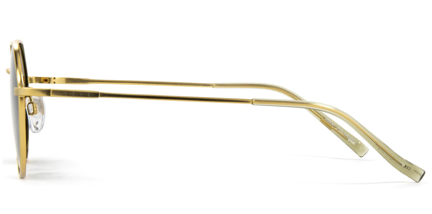 Harper - Polarized Matte Gold Frame Sunglasses