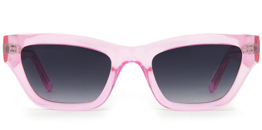 Valencia - Gloss Translucent Pink Gradient Gray Lens