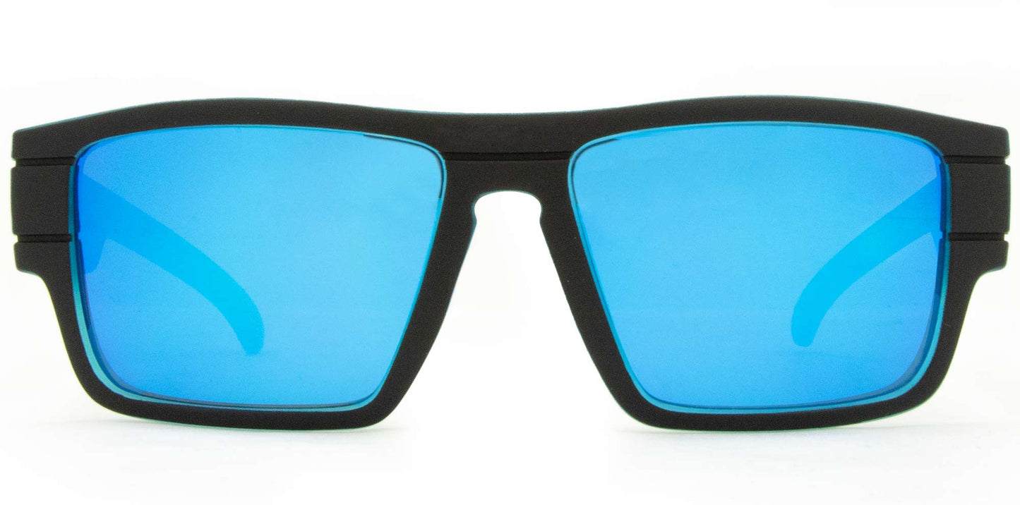 Sublime Jr - Iridium Matte Black / Crystal Blue Frame Sunglasses