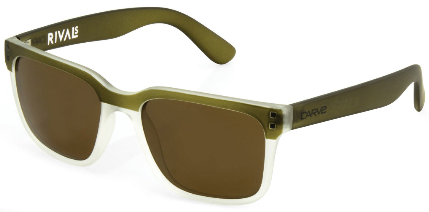 Rivals - Polarized Matte Olive / Clear Frame Sunglasses