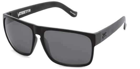 Vendetta - Injected Polarized Matte Black Frame Floating Sunglasses