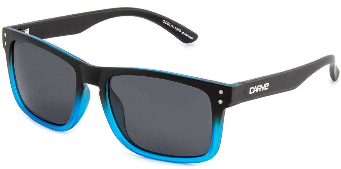 Goblin - Polarized Matte Black / Blue Frame Sunglasses