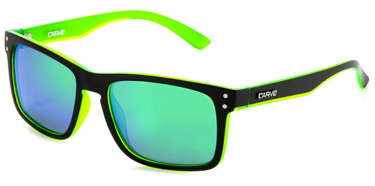 Goblin - Polarized Iridium Matte Black / Green Frame Sunglasses
