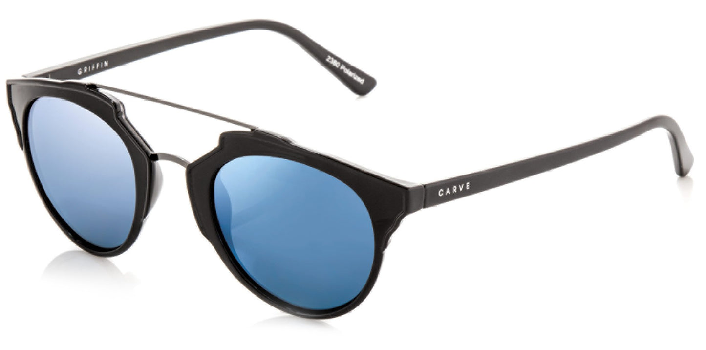 Griffin - Polarized Iridium Gloss Black Frame Sunglasses