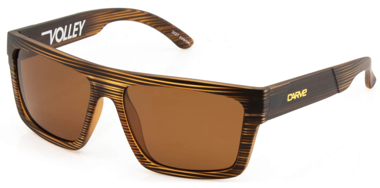 Volley - Polarized Matte Brown Streak Frame Sunglasses