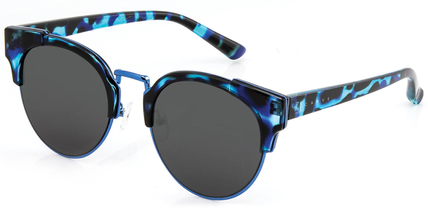 Malia - Gloss Blue / Black Tort Frame Sunglasses