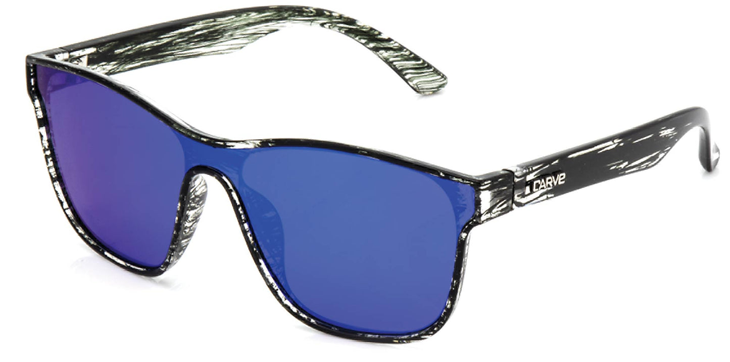 Gattaca - Polarized Iridium Gloss Black Streak Frame Sunglasses