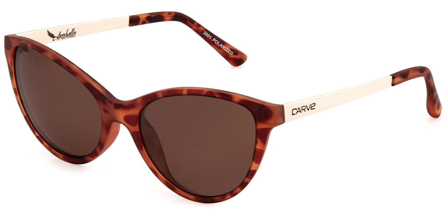 Arabella - Polarized Matte Brown Tort Frame Sunglasses