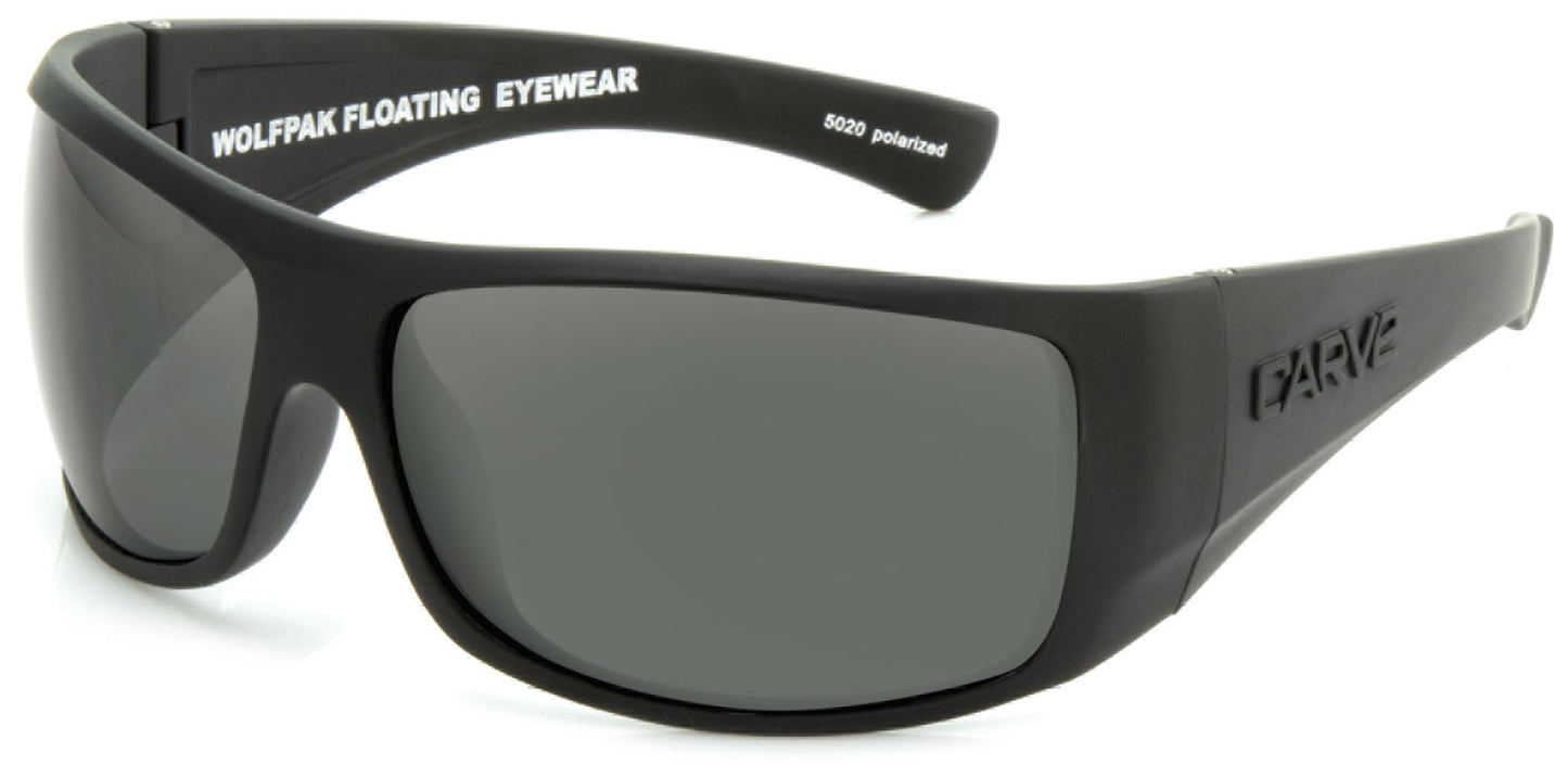 Wolfpak - Injected Polarized Matte Black Frame Floating Sunglasses