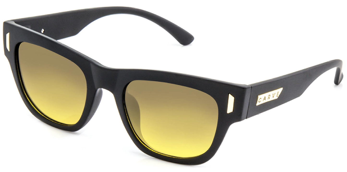 Marley - Gold Polarized Matte Black Frame Sunglasses